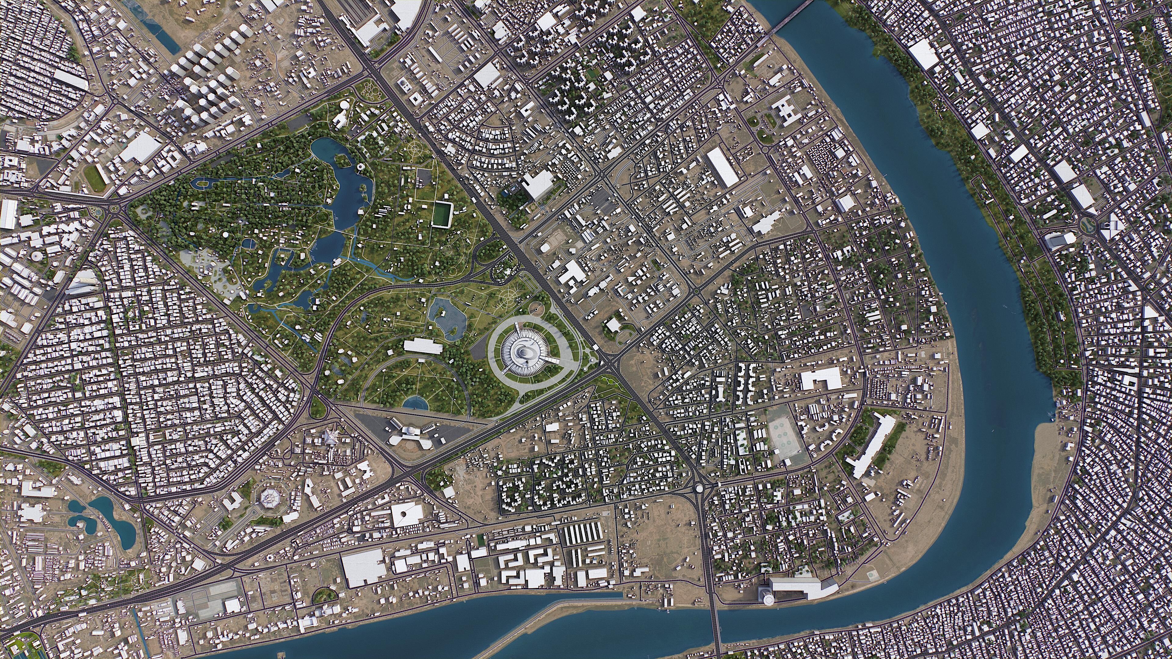 Baghdad - 3D City Model Low-poly 3D model_8