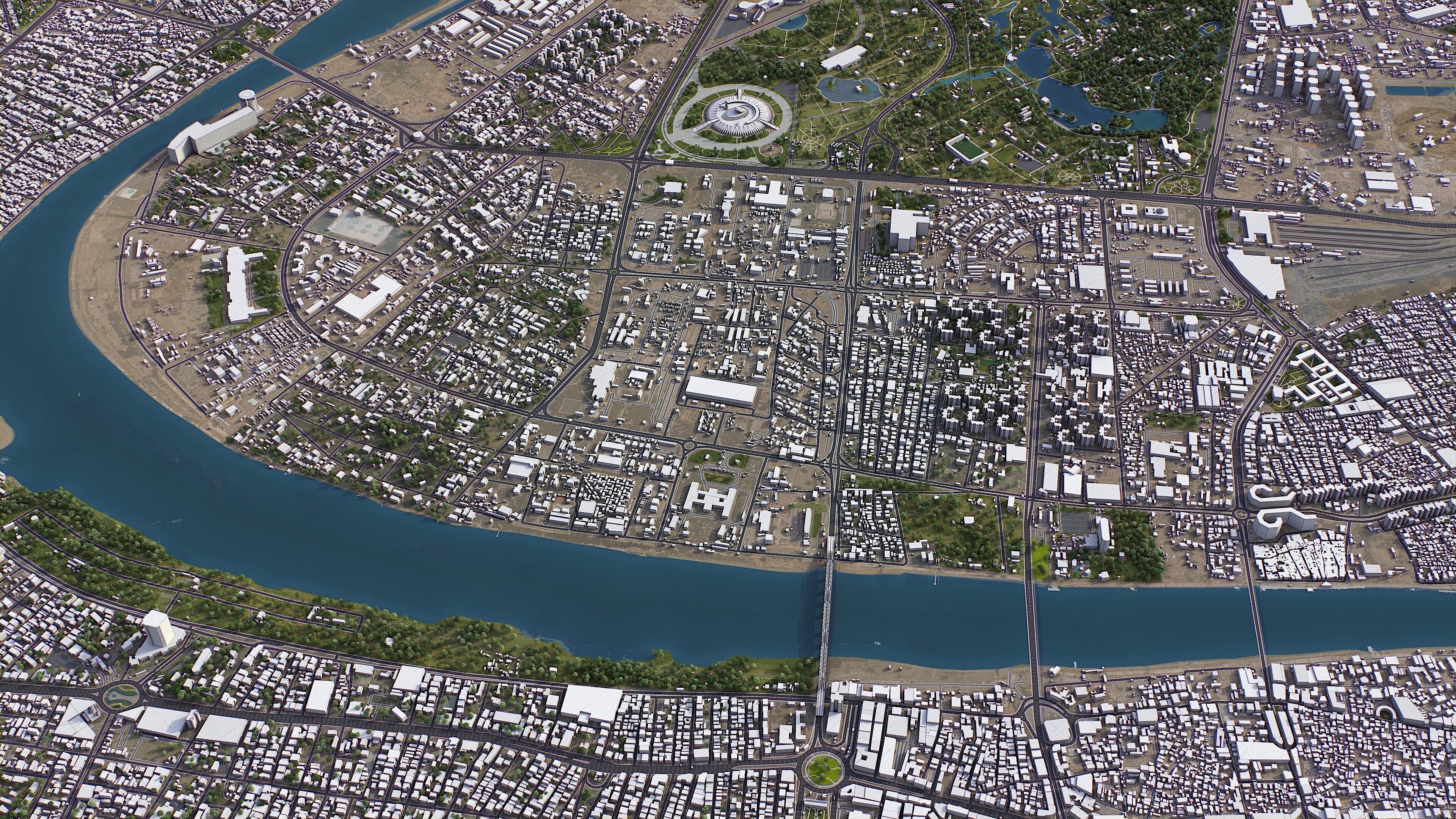 Baghdad - 3D City Model Low-poly 3D model_3