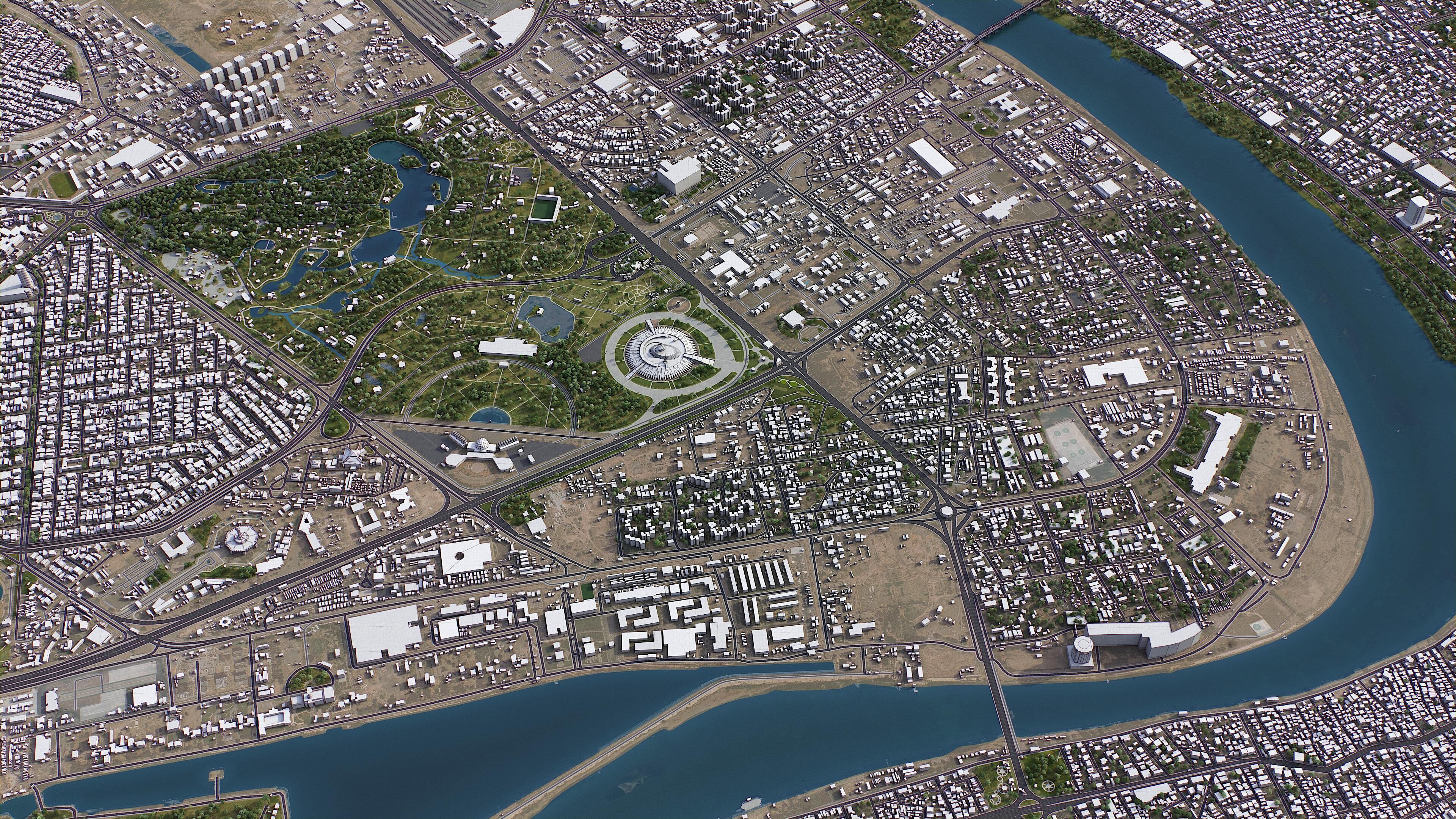 Baghdad - 3D City Model Low-poly 3D model_1