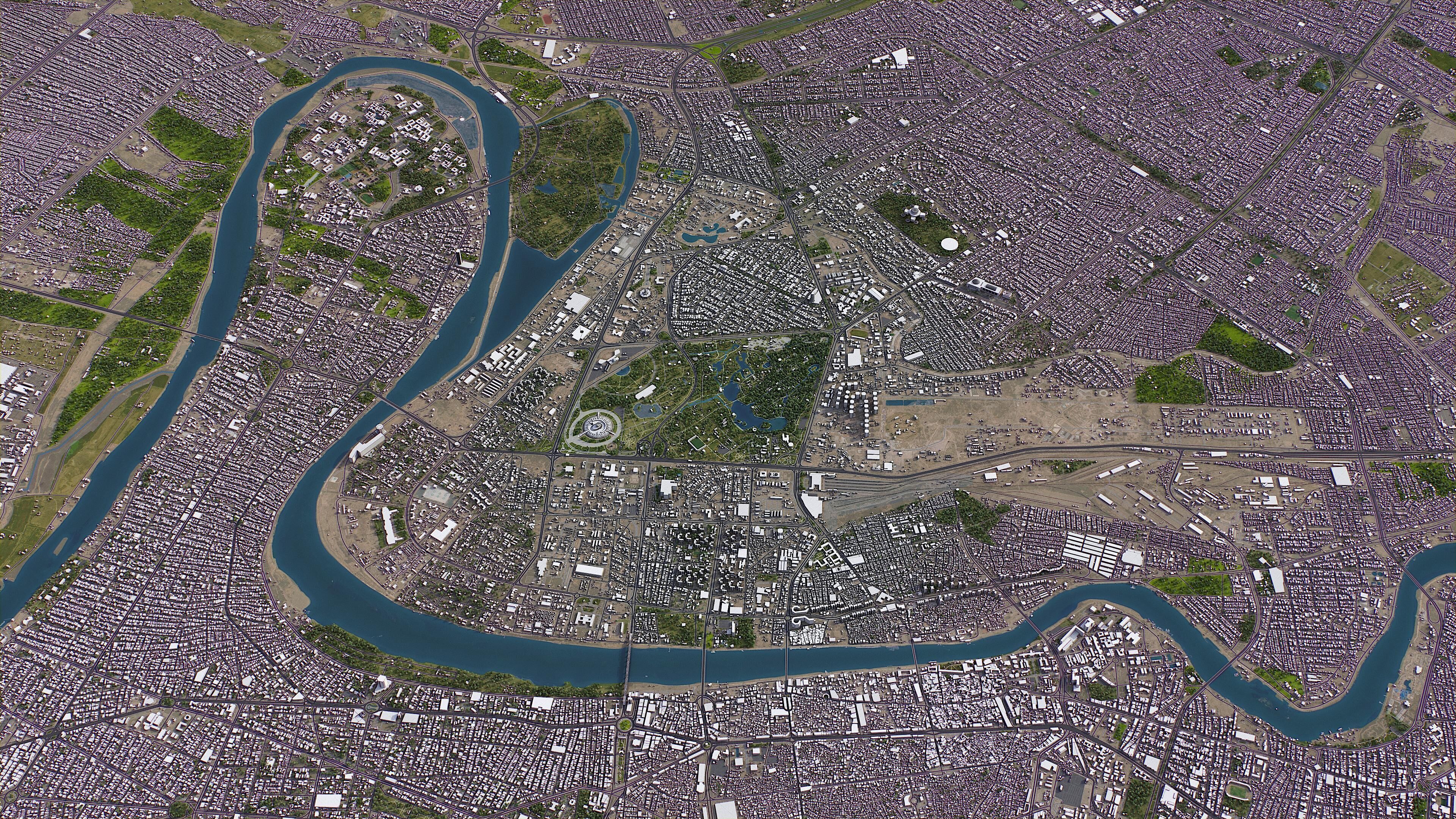 Baghdad - 3D City Model Low-poly 3D model_14