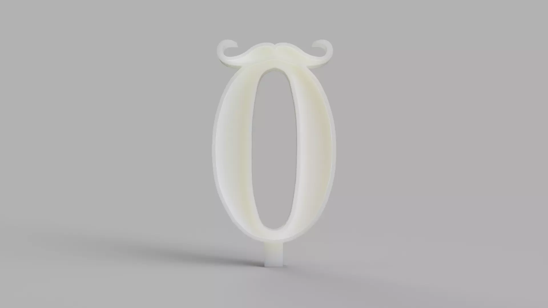 Birthday Candles Mould for Silicone Molding With Mustache 3D print model