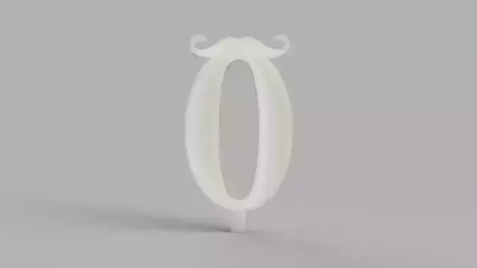 Birthday Candles Mould for Silicone Molding With Mustache