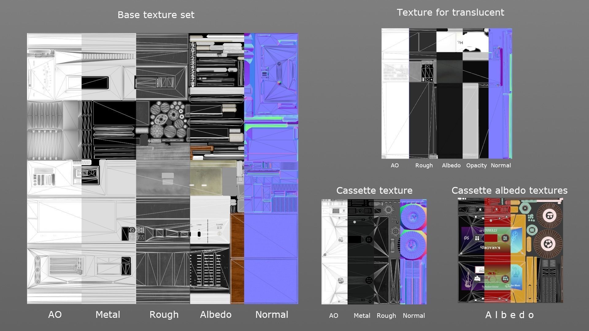 TEAC A-450 Stereo System Low-poly 3D model_6
