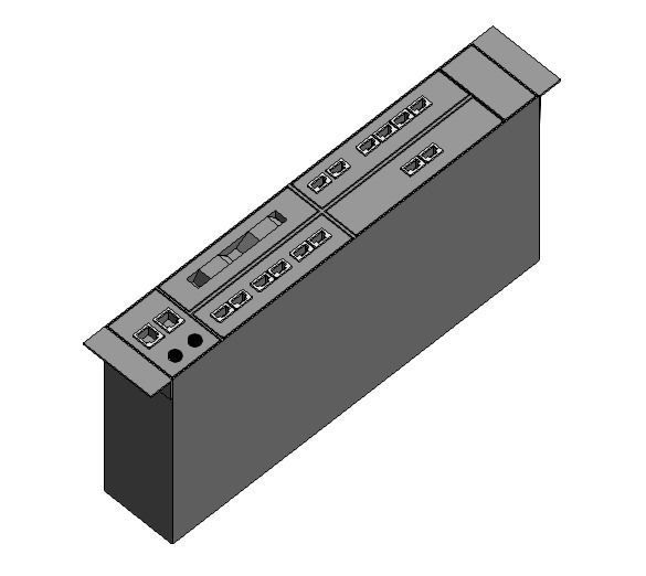 SUICH electrical panel with number of switches 3D model_1