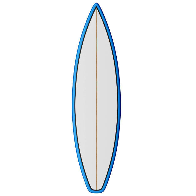 Surfboard Shortboard Performance 3D model_1