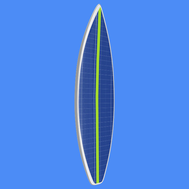 Surfboard Shortboard Performance 3D model_2