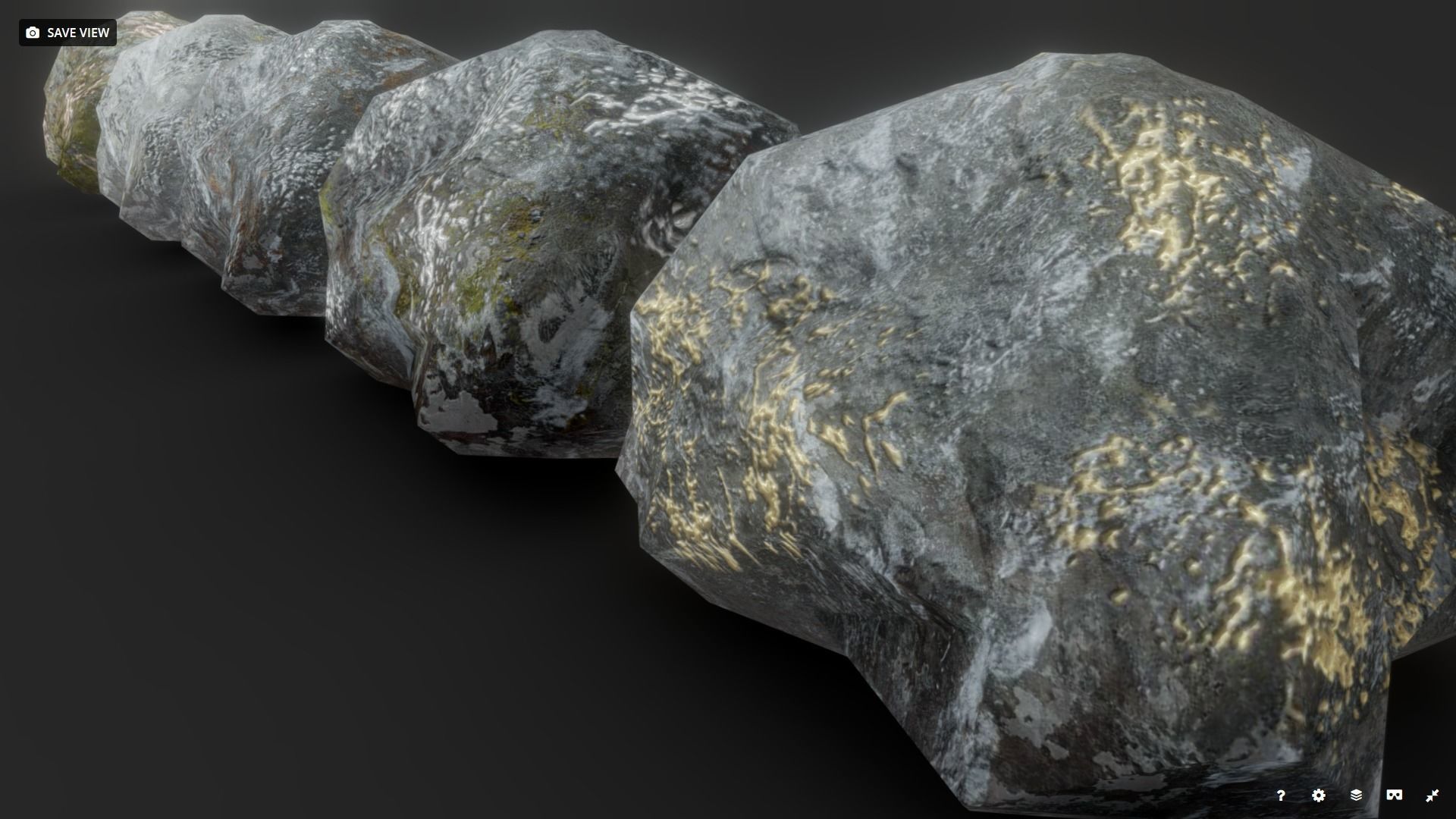 Ores and Ingots Low-poly 3D model_4