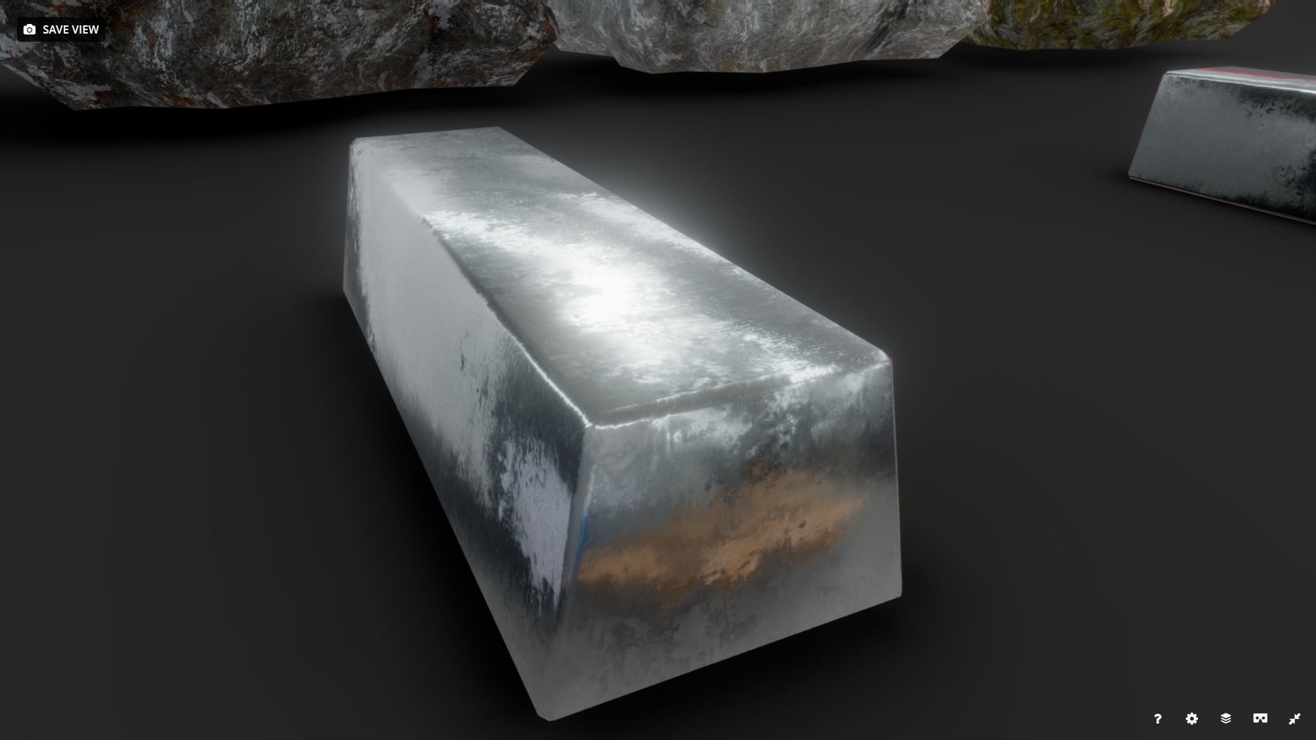 Ores and Ingots Low-poly 3D model_11