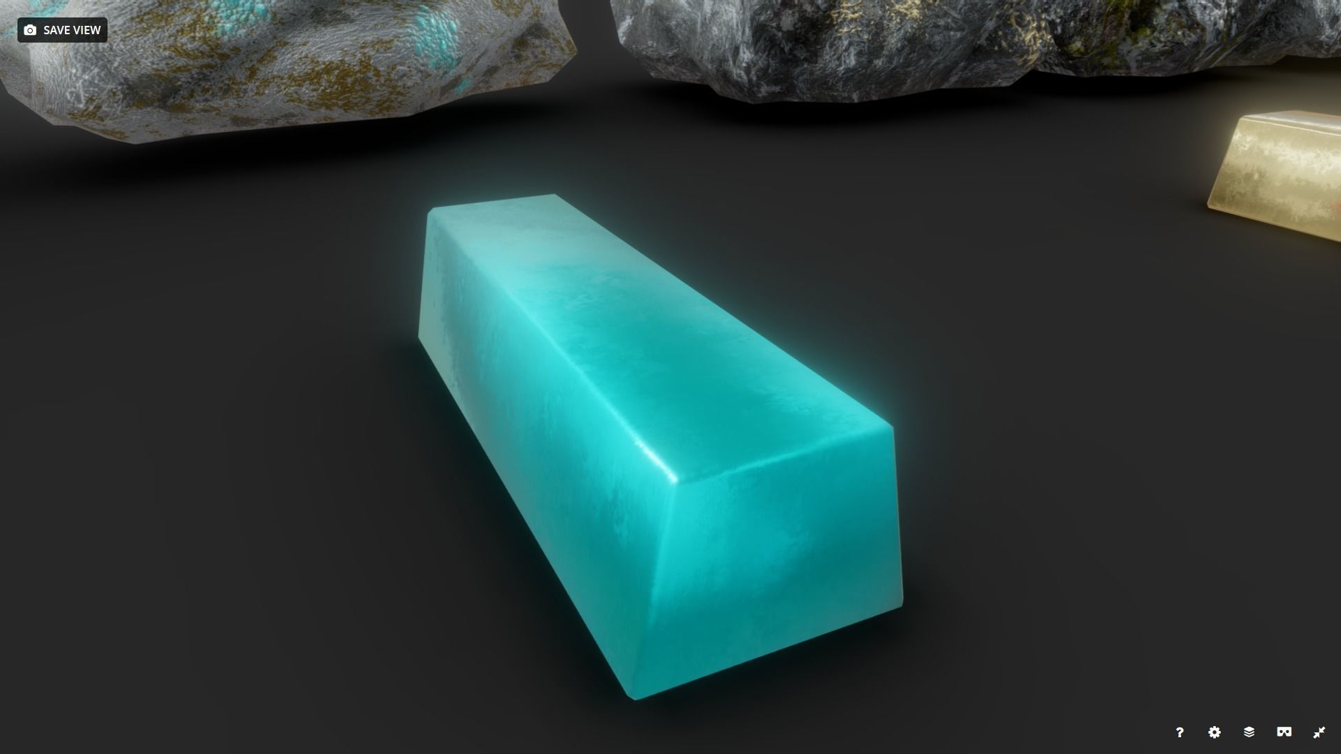 Ores and Ingots Low-poly 3D model_8