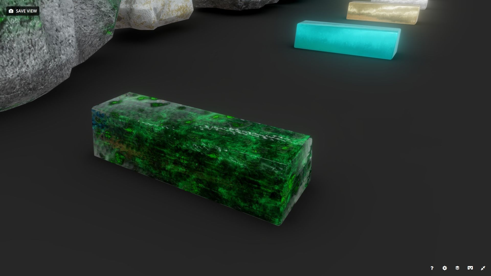 Ores and Ingots Low-poly 3D model_7