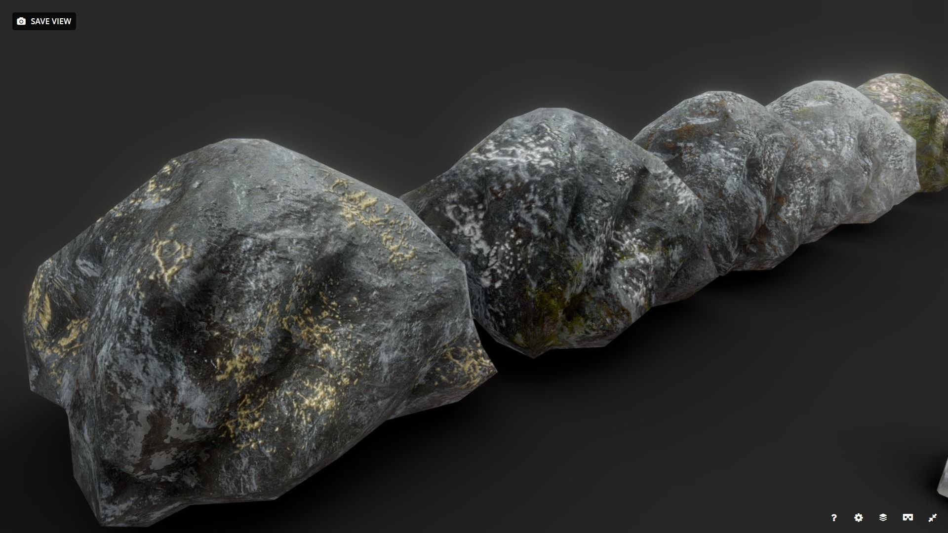 Ores and Ingots Low-poly 3D model_1
