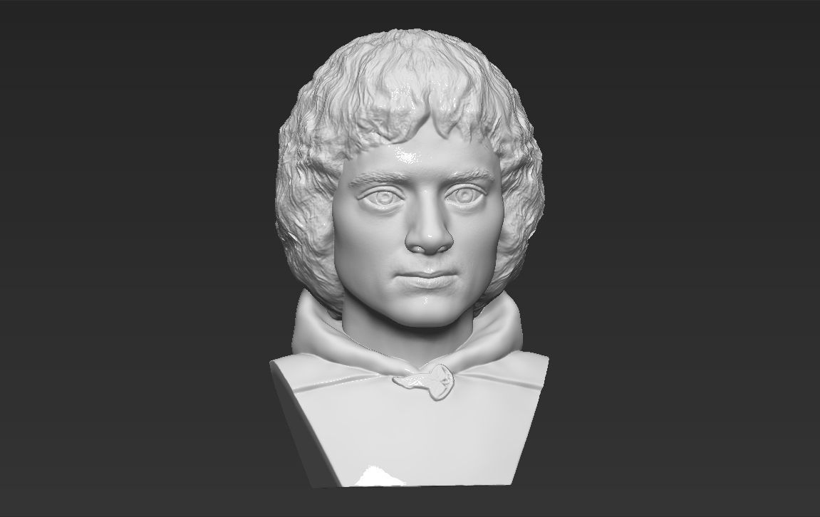 Frodo Baggins The Lord of the Rings bust 3D printing ready  3D print model_10