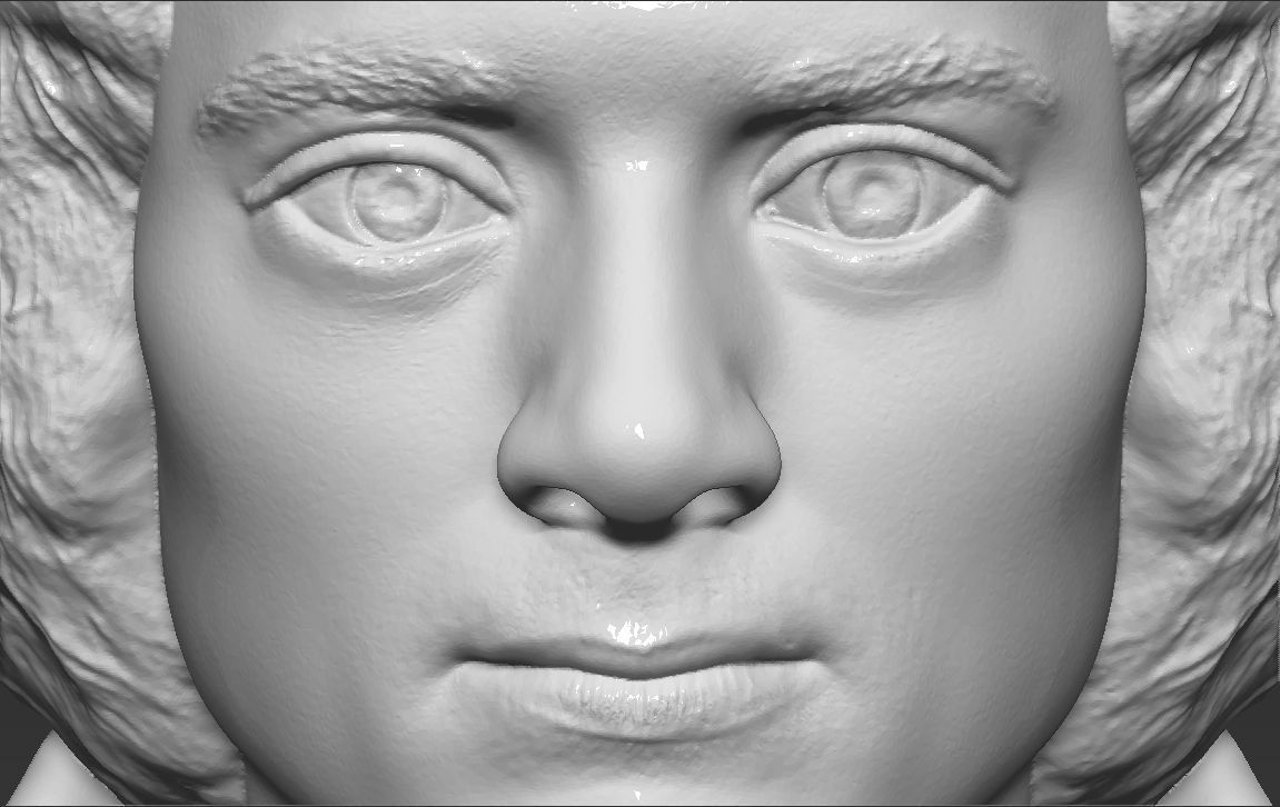 Frodo Baggins The Lord of the Rings bust 3D printing ready  3D print model_15