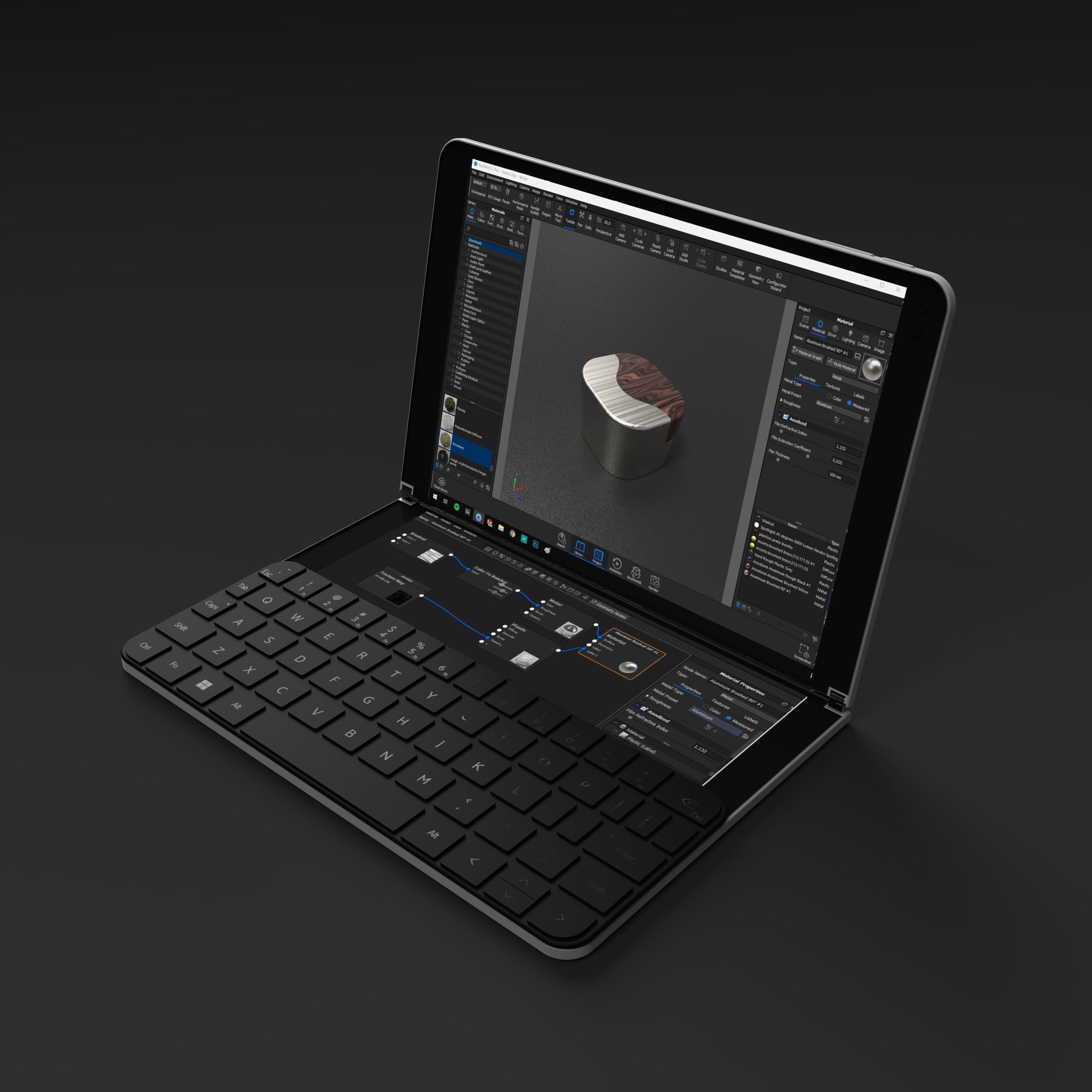 3D model Microsoft Surface Neo with Keyboard and Pen VR / AR