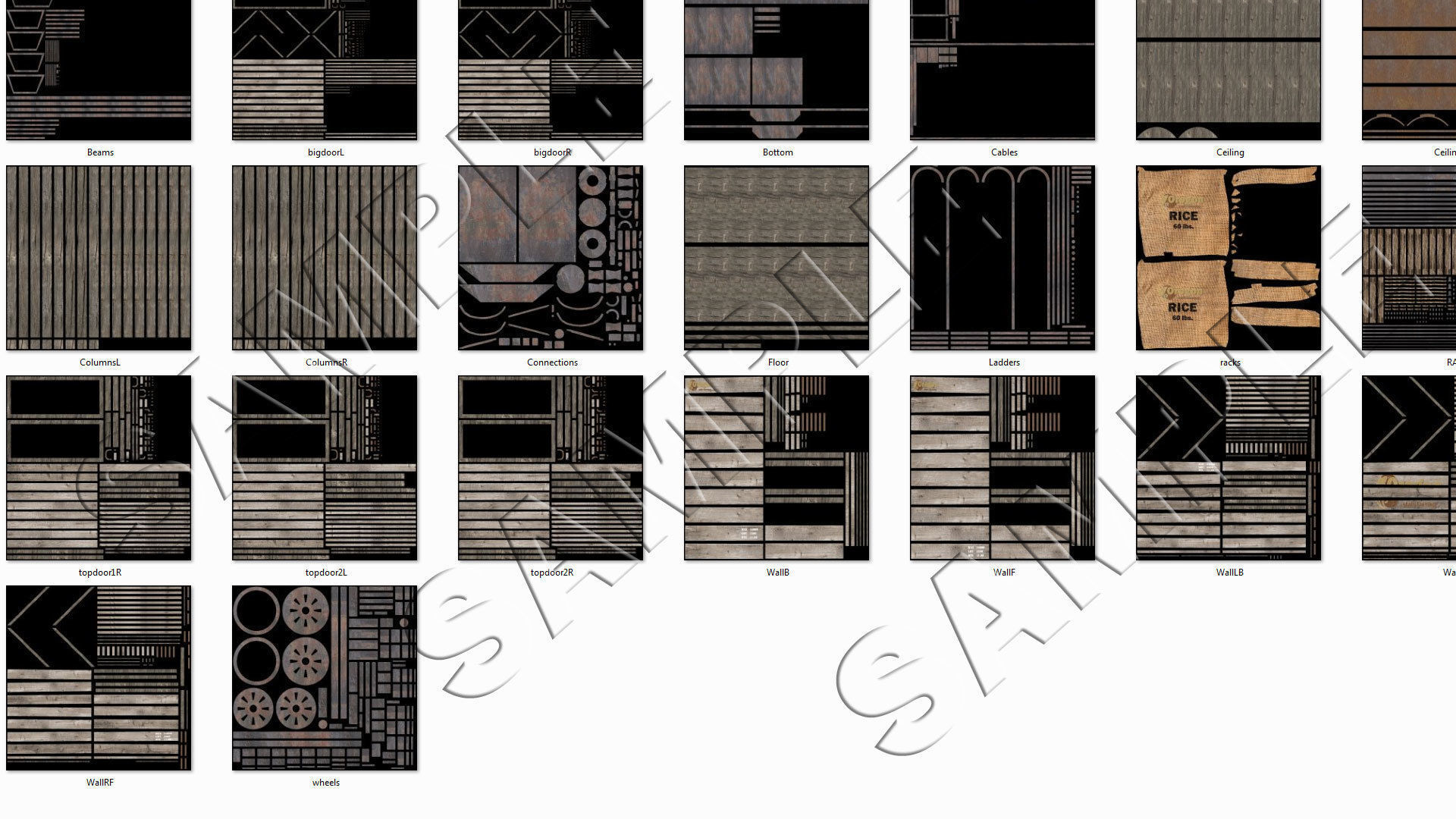 Wild West Farming Wagon 3D model_16