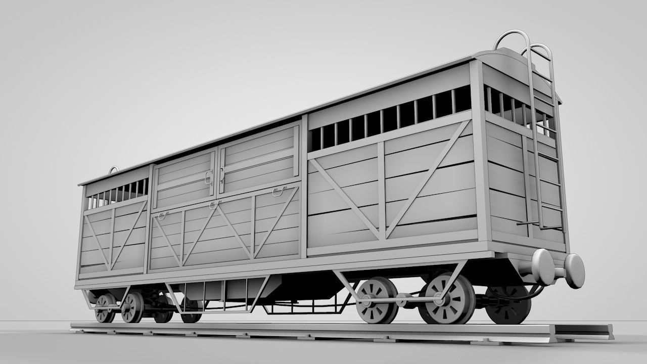 Wild West Farming Wagon 3D model_11