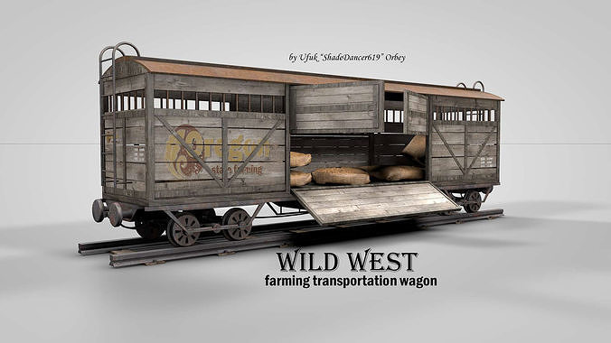 Wild West Farming Wagon 3D model