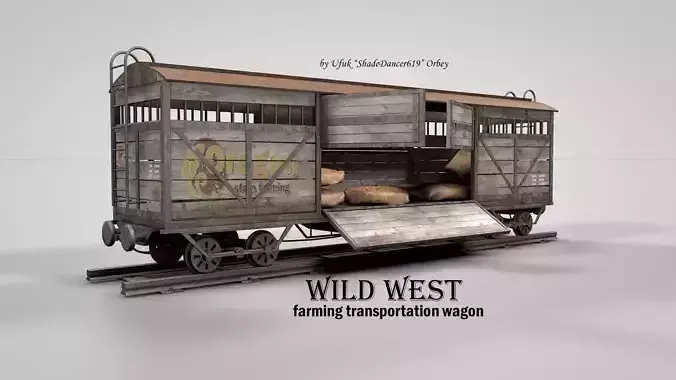 Wild West Farming Wagon 3D model