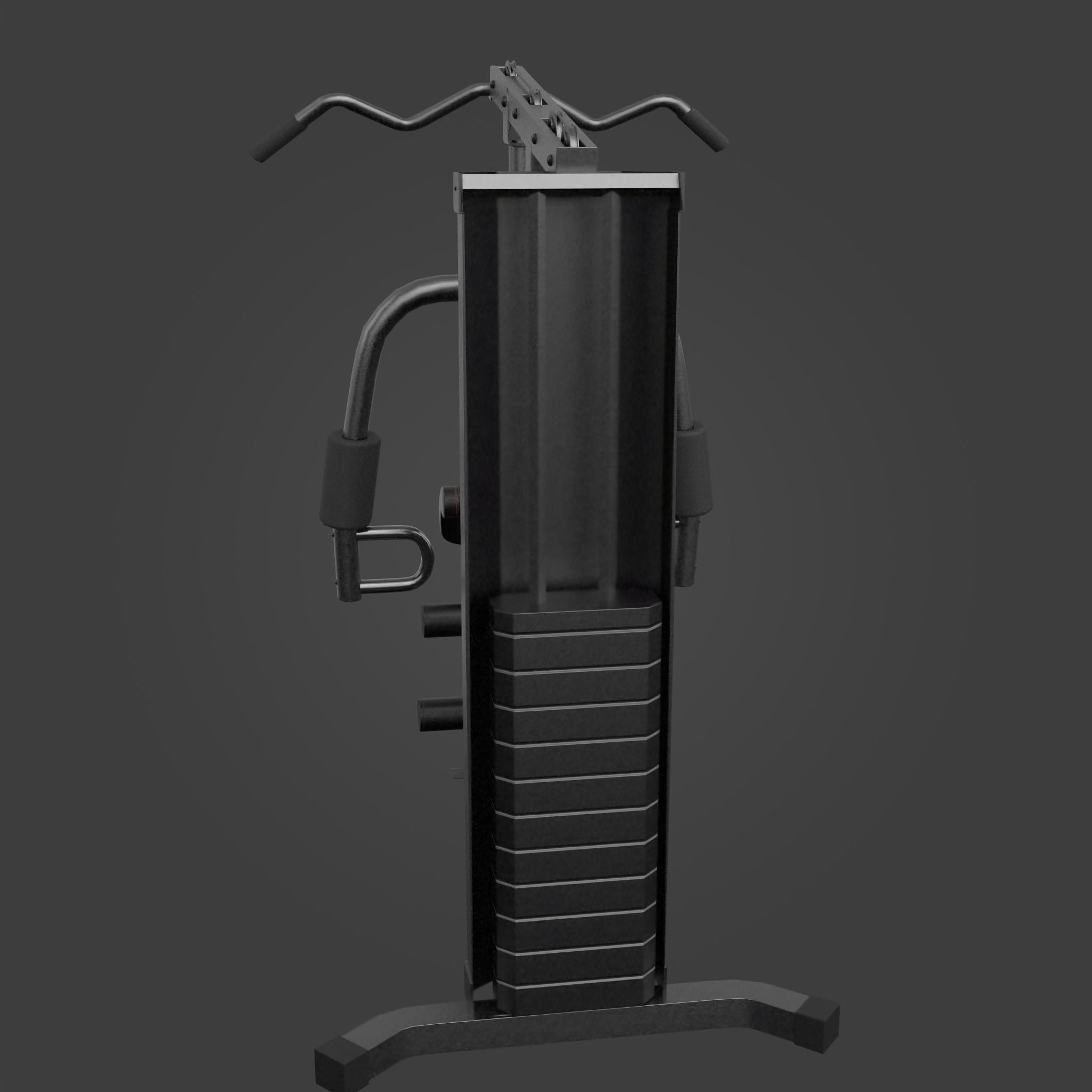 Multi-functional home gym station-Exercise Equipment-07 Low-poly 3D model_8