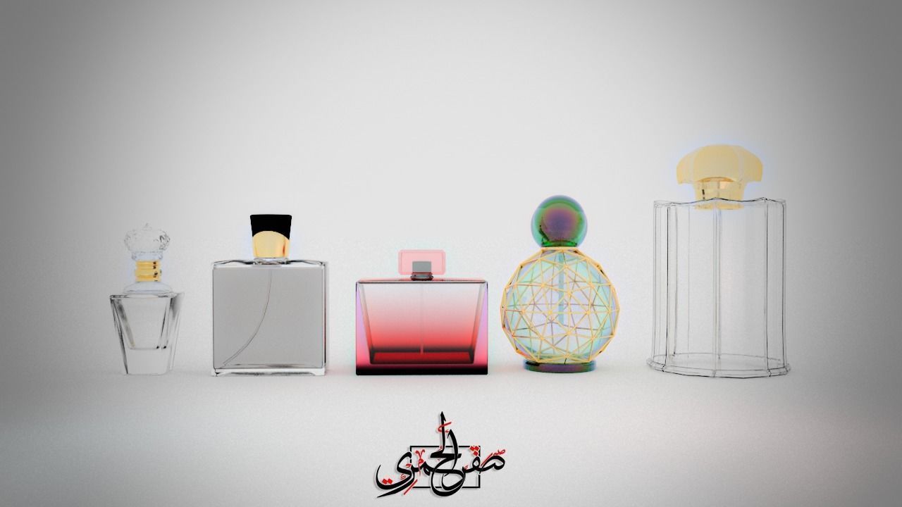 perfume bottles collection 3D model_2