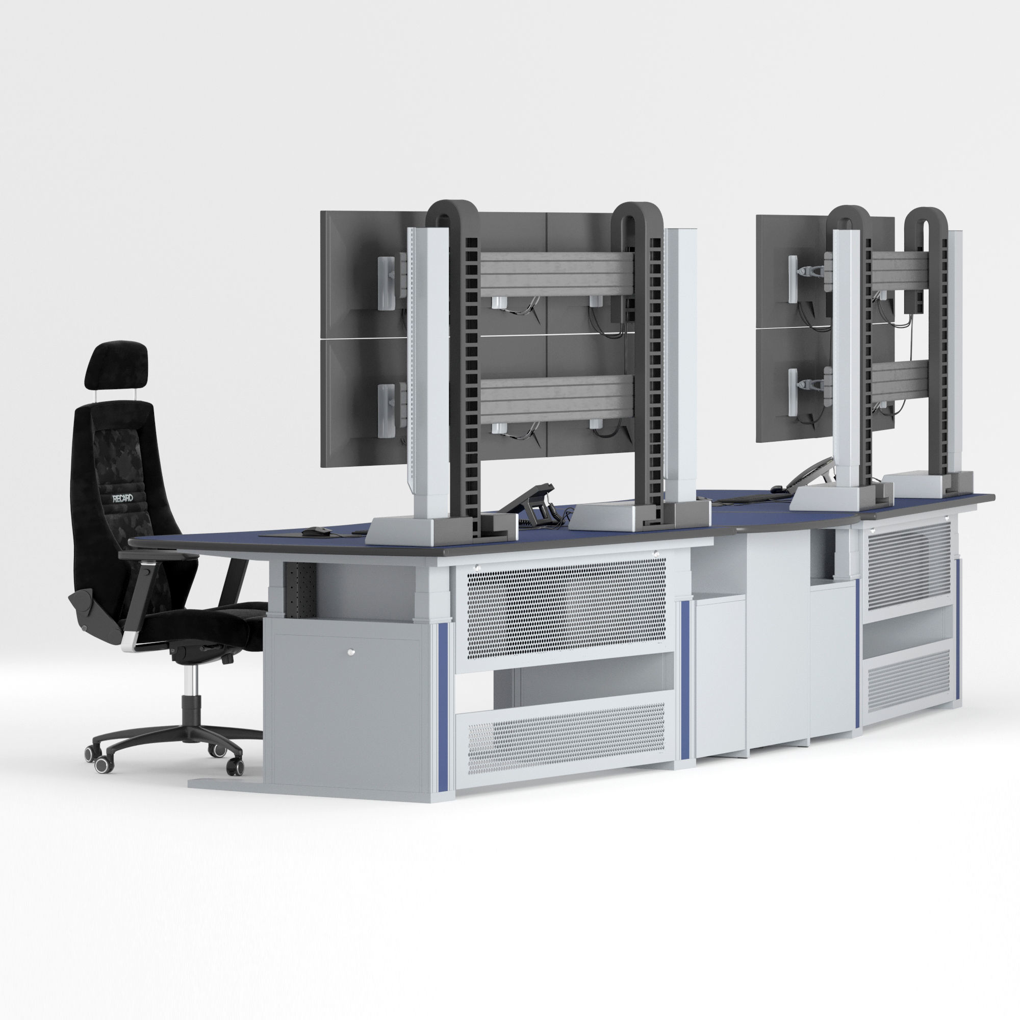 Vertiv Knurr Ergocon Control Room Infrastructure 3D model_4