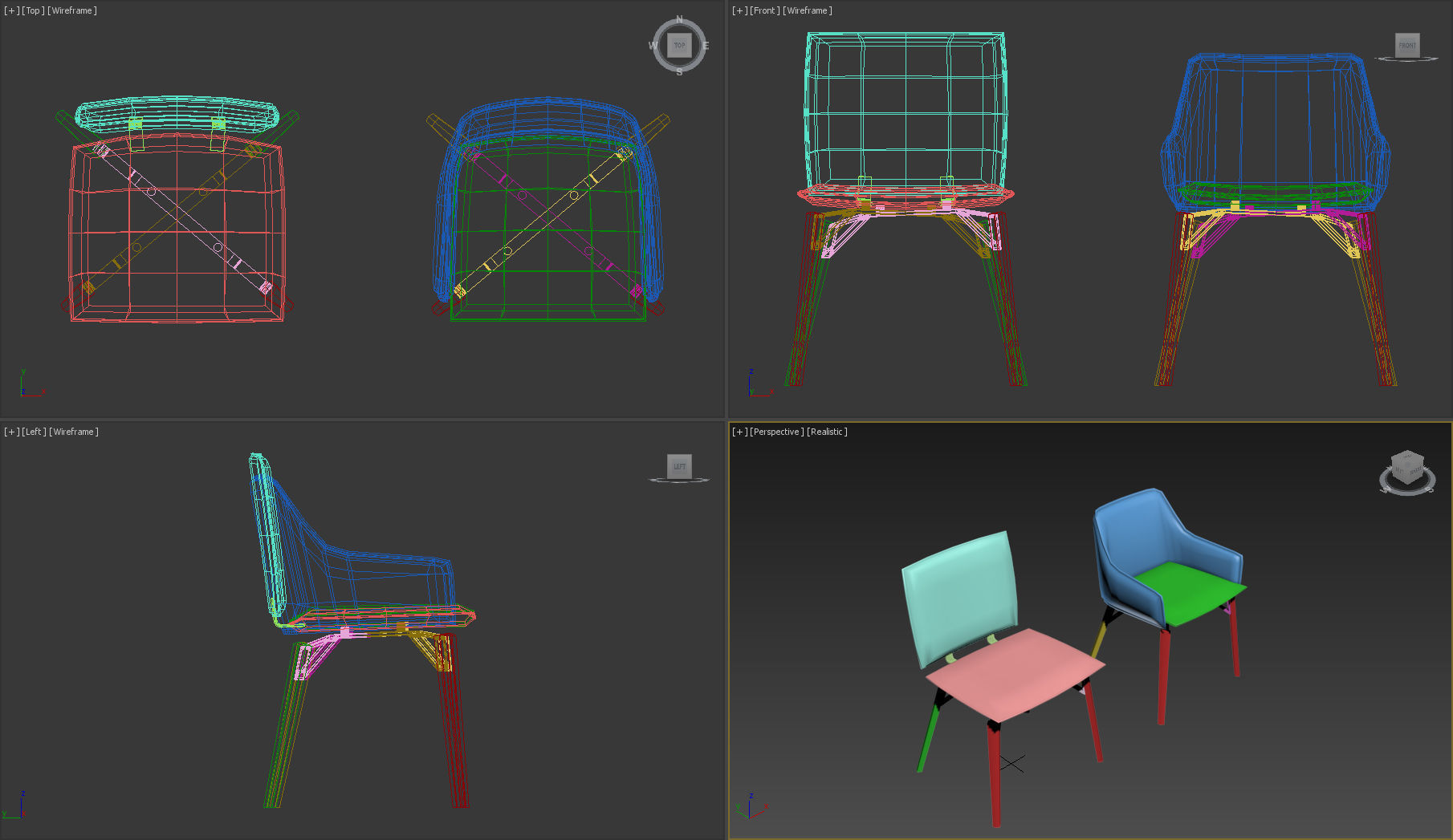 Chair Frag Iki PW and W 3D model_9
