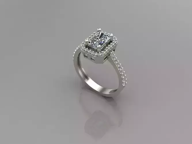 GC GOLD T73- Baguette ring Diamond gold