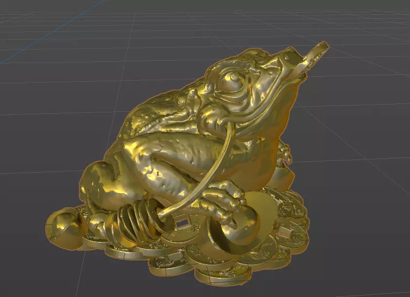 china Ancient Toad gold 3D model