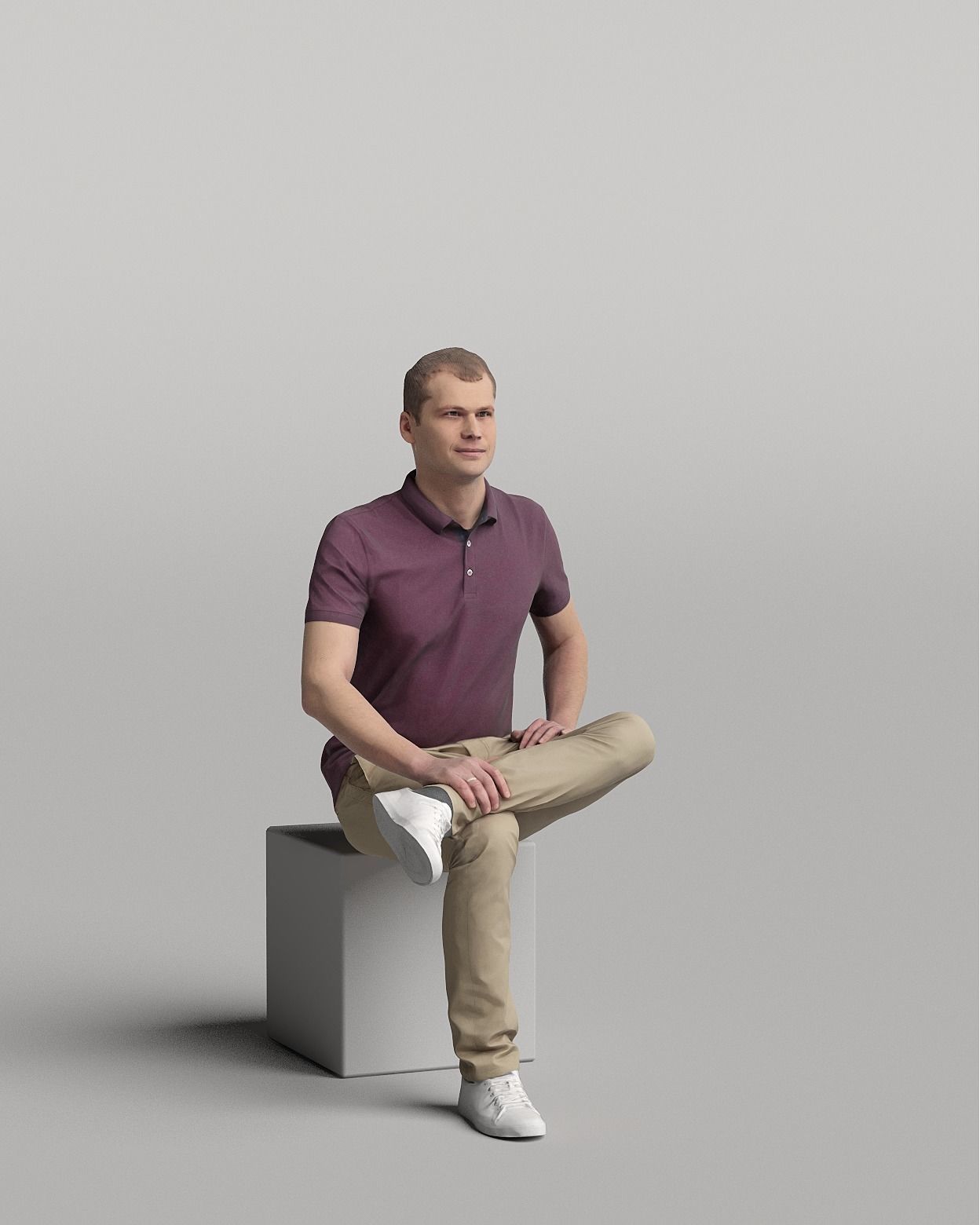 Humano 20-Collection 04 -  DIVERSE POSED PEOPLE - 20x 3D models  3D model_14