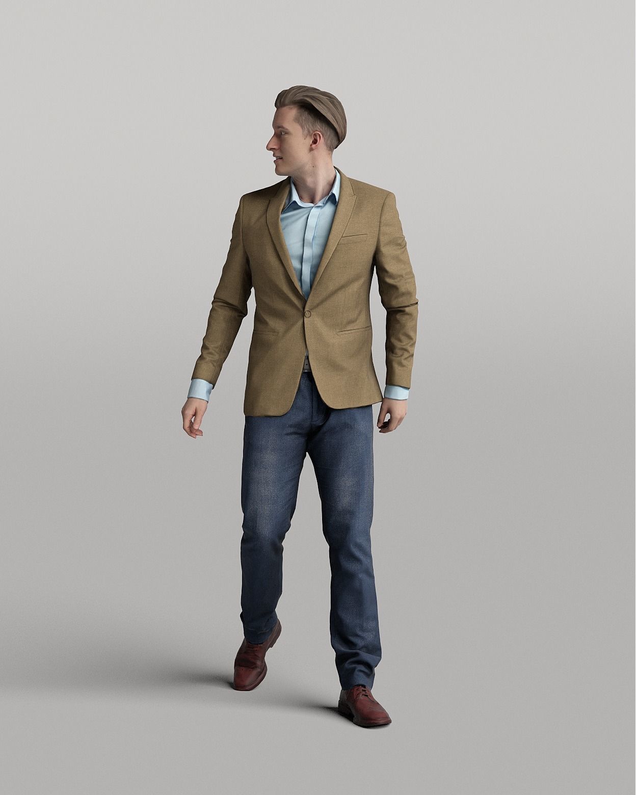 Humano 20-Collection 04 -  DIVERSE POSED PEOPLE - 20x 3D models  3D model_16