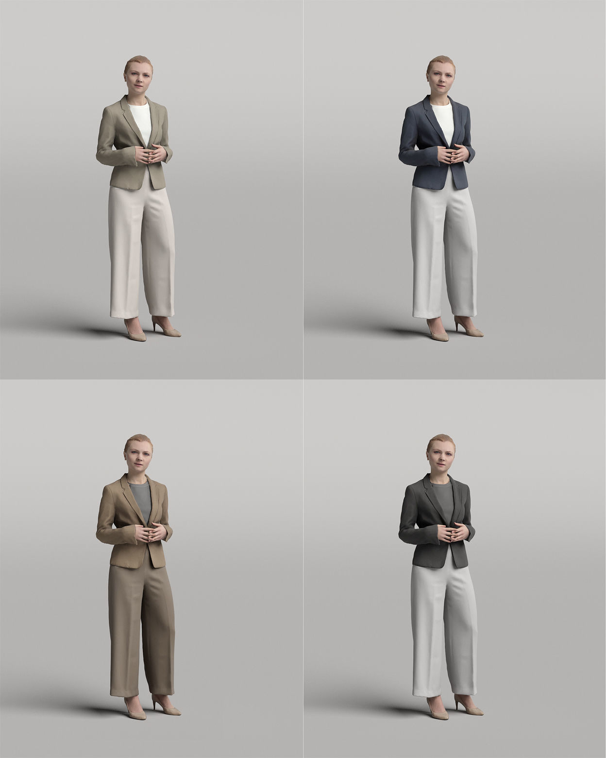 Humano 20-Collection 04 -  DIVERSE POSED PEOPLE - 20x 3D models  3D model_39