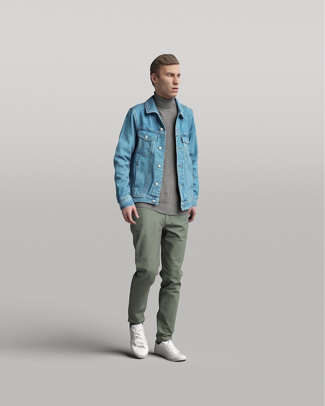 Humano 20-Collection 04 -  DIVERSE POSED PEOPLE - 20x 3D models  3D model_10