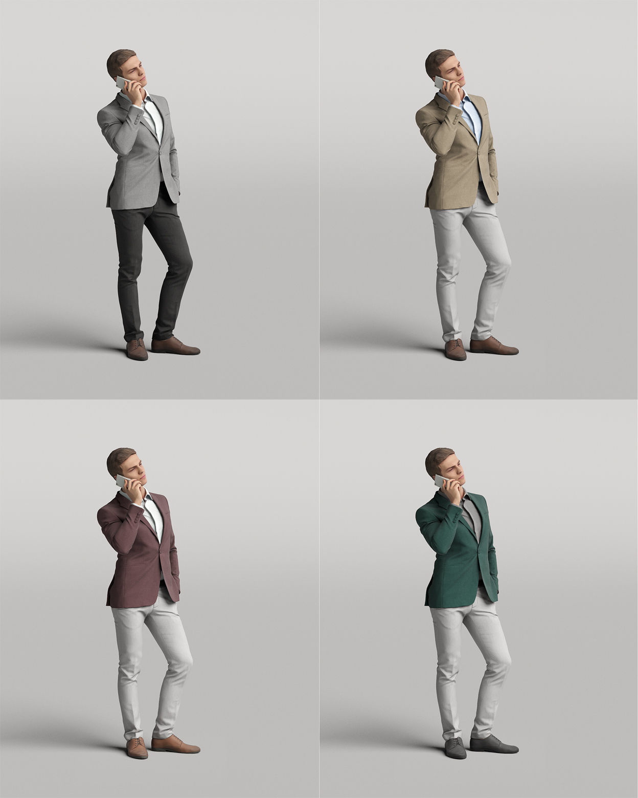 Humano 20-Collection 04 -  DIVERSE POSED PEOPLE - 20x 3D models  3D model_38
