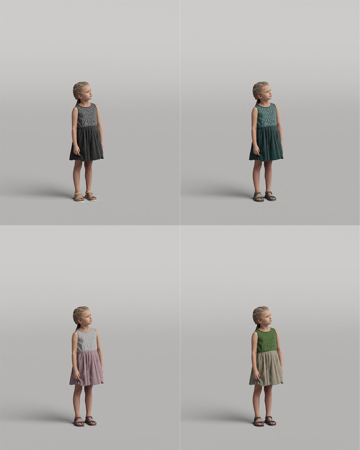Humano 20-Collection 04 -  DIVERSE POSED PEOPLE - 20x 3D models  3D model_26