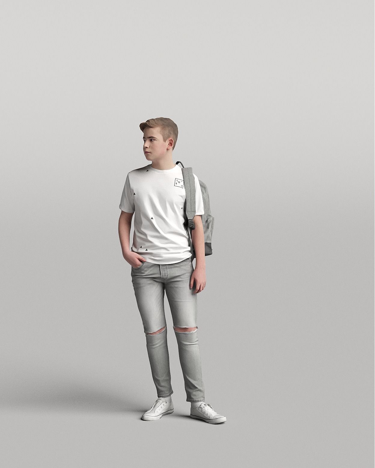 Humano 20-Collection 04 -  DIVERSE POSED PEOPLE - 20x 3D models  3D model_11
