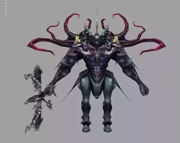 Sphinx final fantasy xiv art Low-poly 3D model