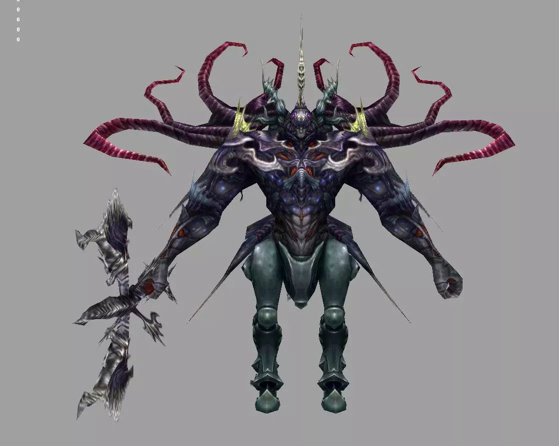 Sphinx final fantasy xiv art Low-poly 3D model_0