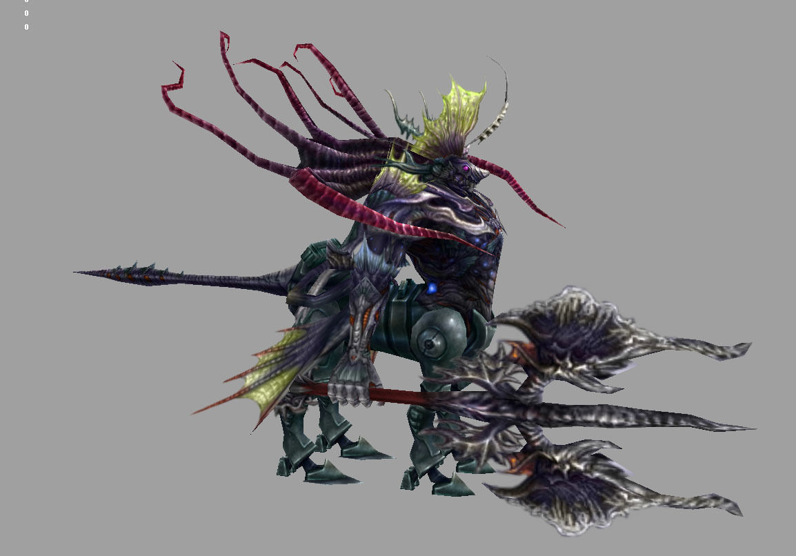 Sphinx final fantasy xiv art Low-poly 3D model_3