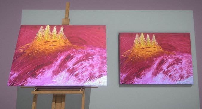 Witches Forest - Oil Painting Low-poly 3D model