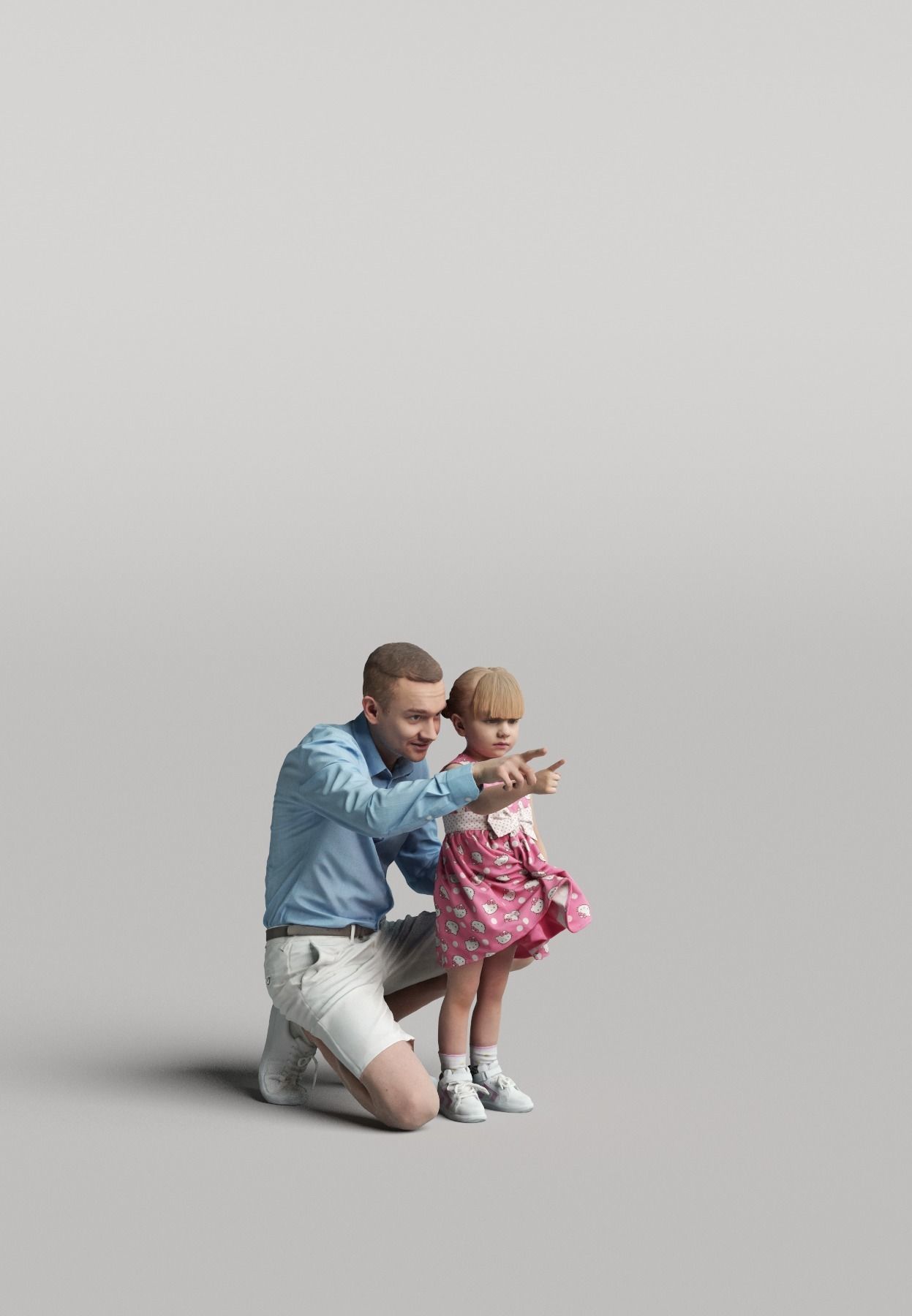 Humano 20-Collection 05 - CASUAL FAMILY PEOPLE - 20x 3D models  3D model_1