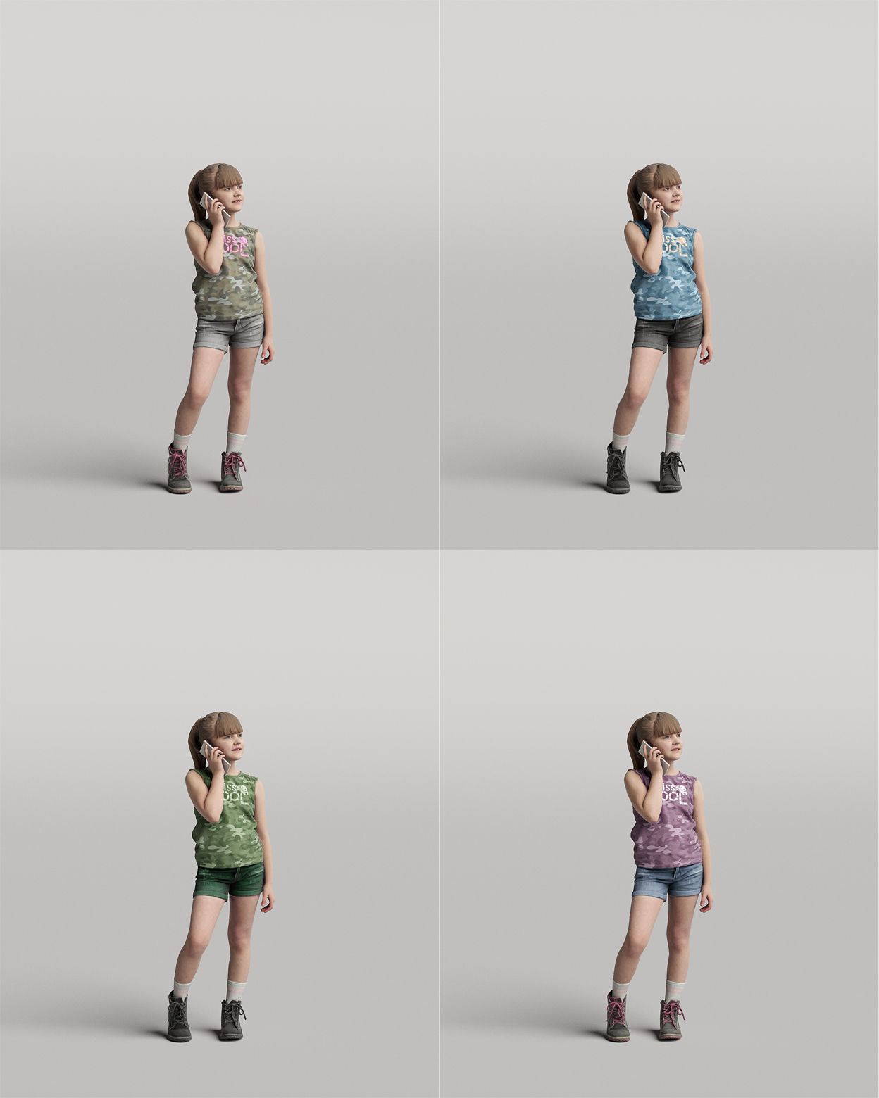 Humano 20-Collection 05 - CASUAL FAMILY PEOPLE - 20x 3D models  3D model_25