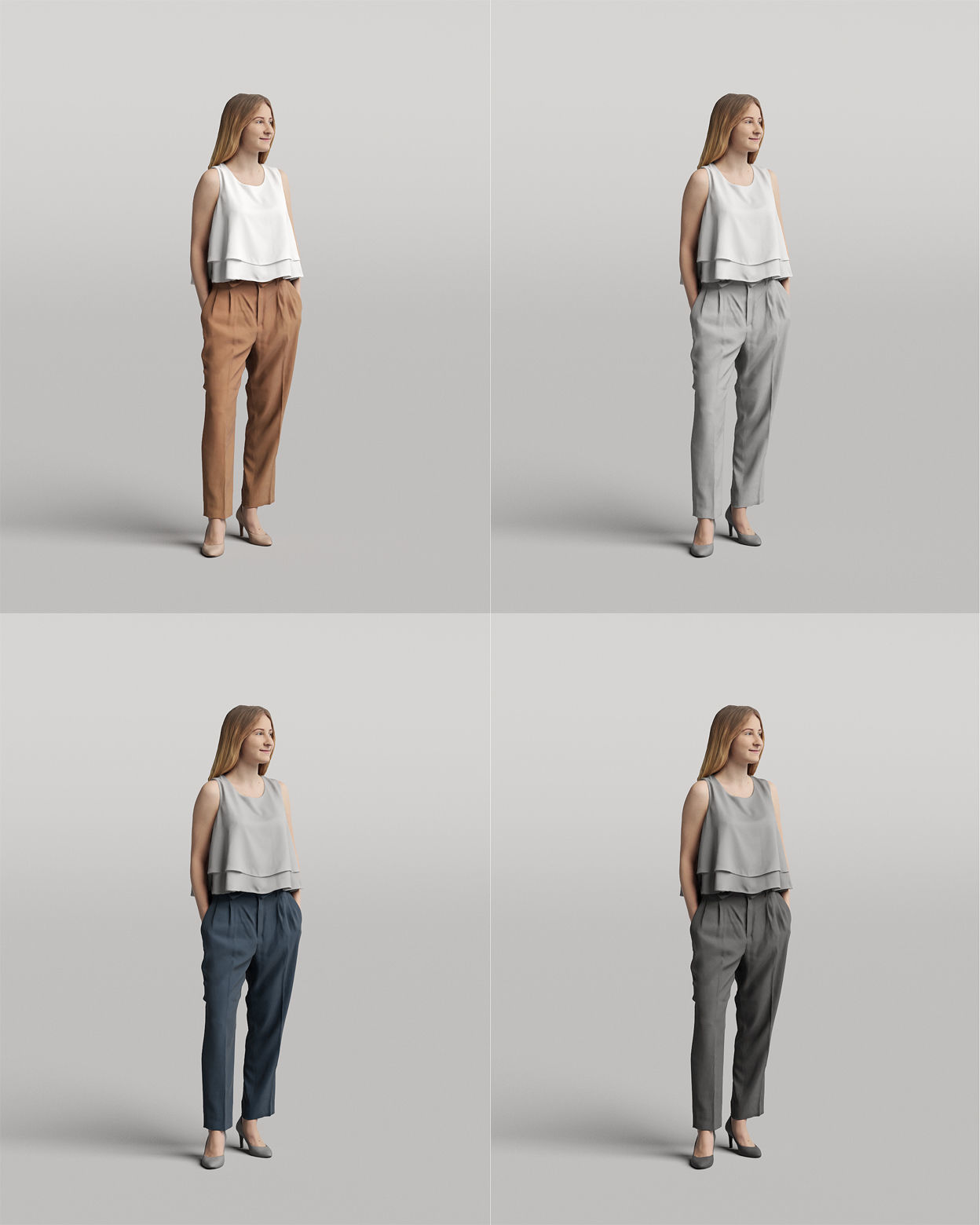 Humano 20-Collection 05 - CASUAL FAMILY PEOPLE - 20x 3D models  3D model_34