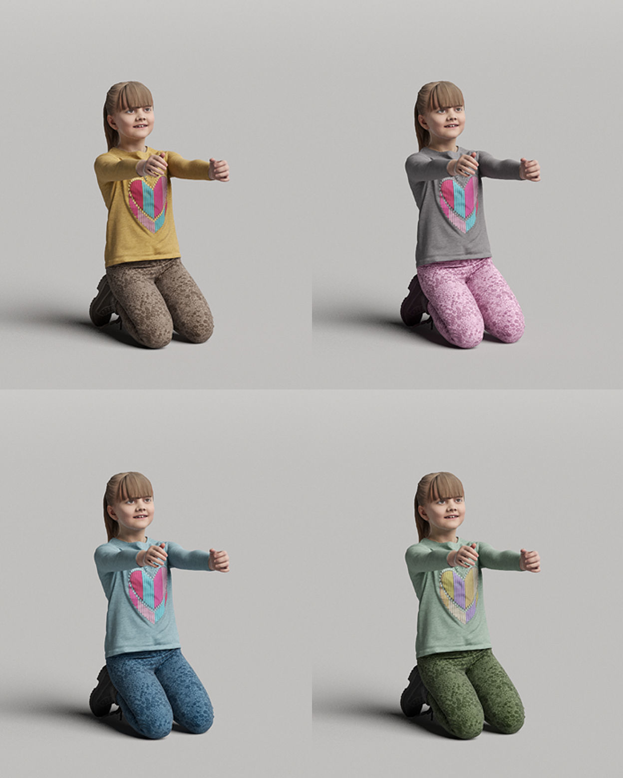 Humano 20-Collection 05 - CASUAL FAMILY PEOPLE - 20x 3D models  3D model_27