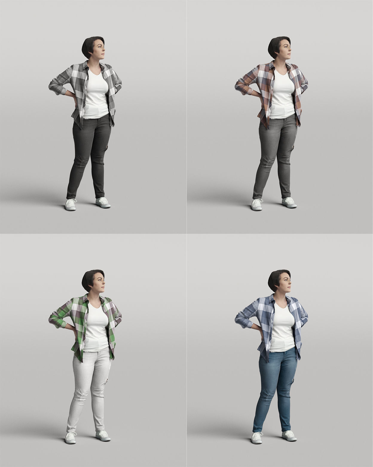 Humano 20-Collection 05 - CASUAL FAMILY PEOPLE - 20x 3D models  3D model_30