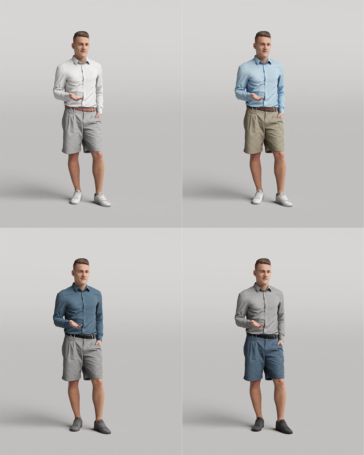 Humano 20-Collection 05 - CASUAL FAMILY PEOPLE - 20x 3D models  3D model_33