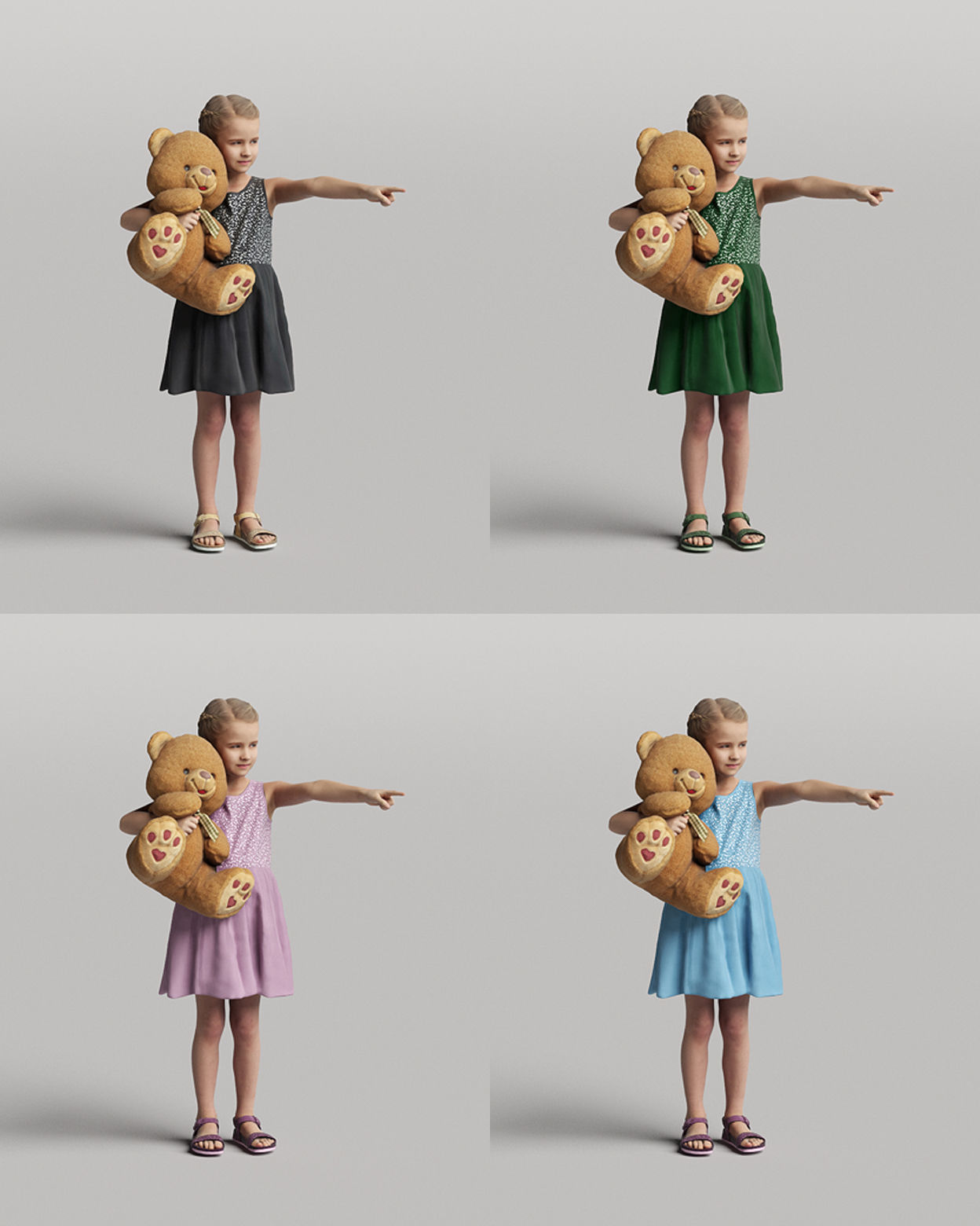 Humano 20-Collection 05 - CASUAL FAMILY PEOPLE - 20x 3D models  3D model_21