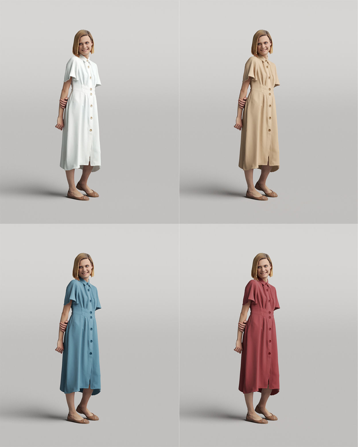 Humano 20-Collection 05 - CASUAL FAMILY PEOPLE - 20x 3D models  3D model_32