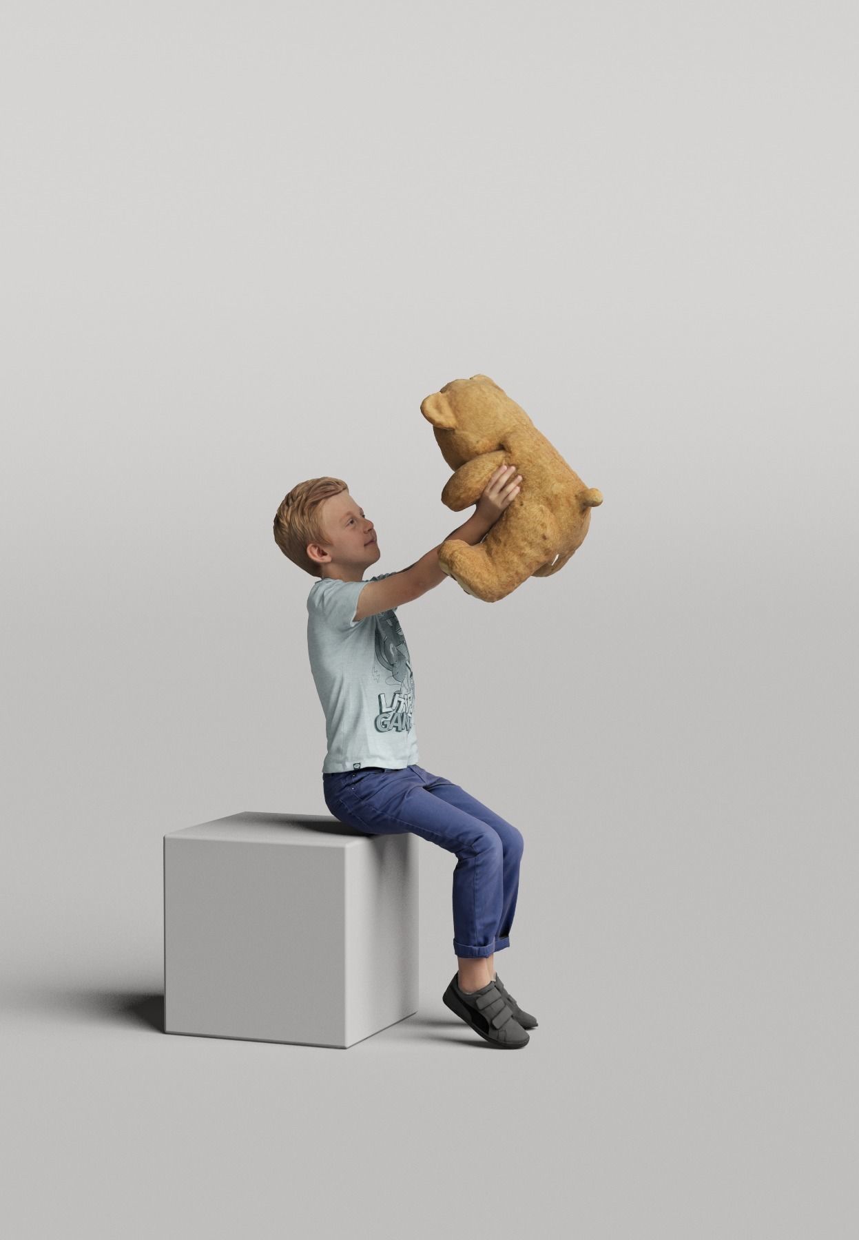 Humano 20-Collection 05 - CASUAL FAMILY PEOPLE - 20x 3D models  3D model_5