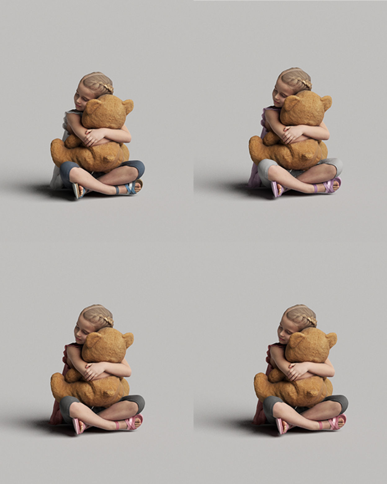 Humano 20-Collection 05 - CASUAL FAMILY PEOPLE - 20x 3D models  3D model_20