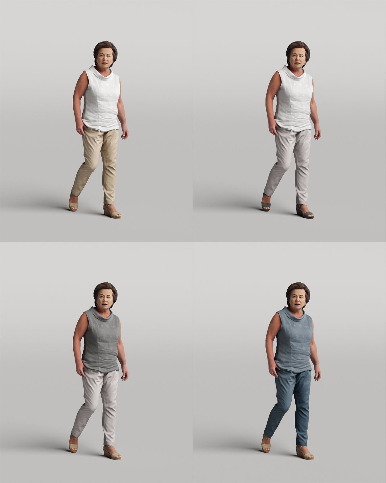 Humano 20-Collection 05 - CASUAL FAMILY PEOPLE - 20x 3D models  3D model_36